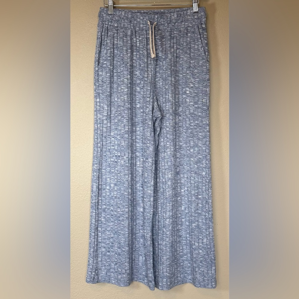 *Set* Calme By Johnny Was Heather Blue Ribbed Lounge Size Small - Picture 7 of 9